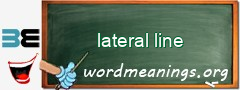 WordMeaning blackboard for lateral line